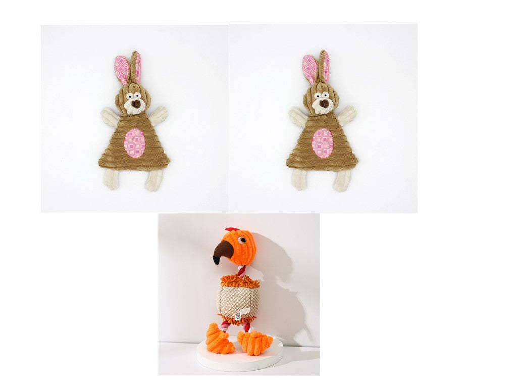 Pet Donkey Shape Corduroy Chew Toy