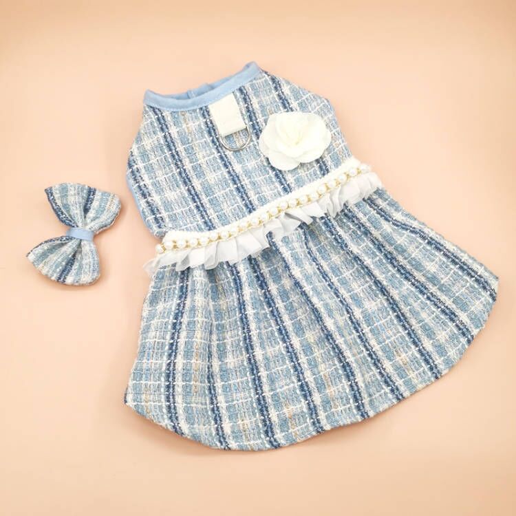 Pet Cute Barbie Skirt Dress With Necklace
