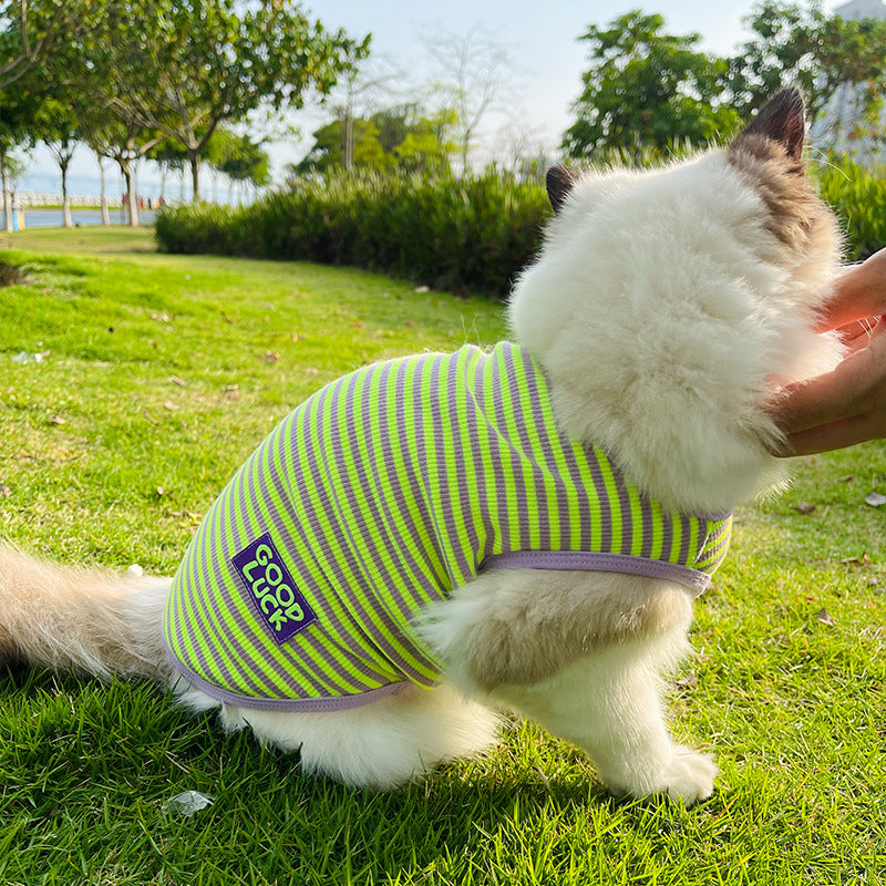 Pet Cool Breathable Stripes Vest