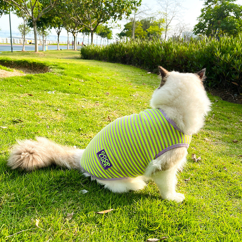 Pet Cool Breathable Stripes Vest