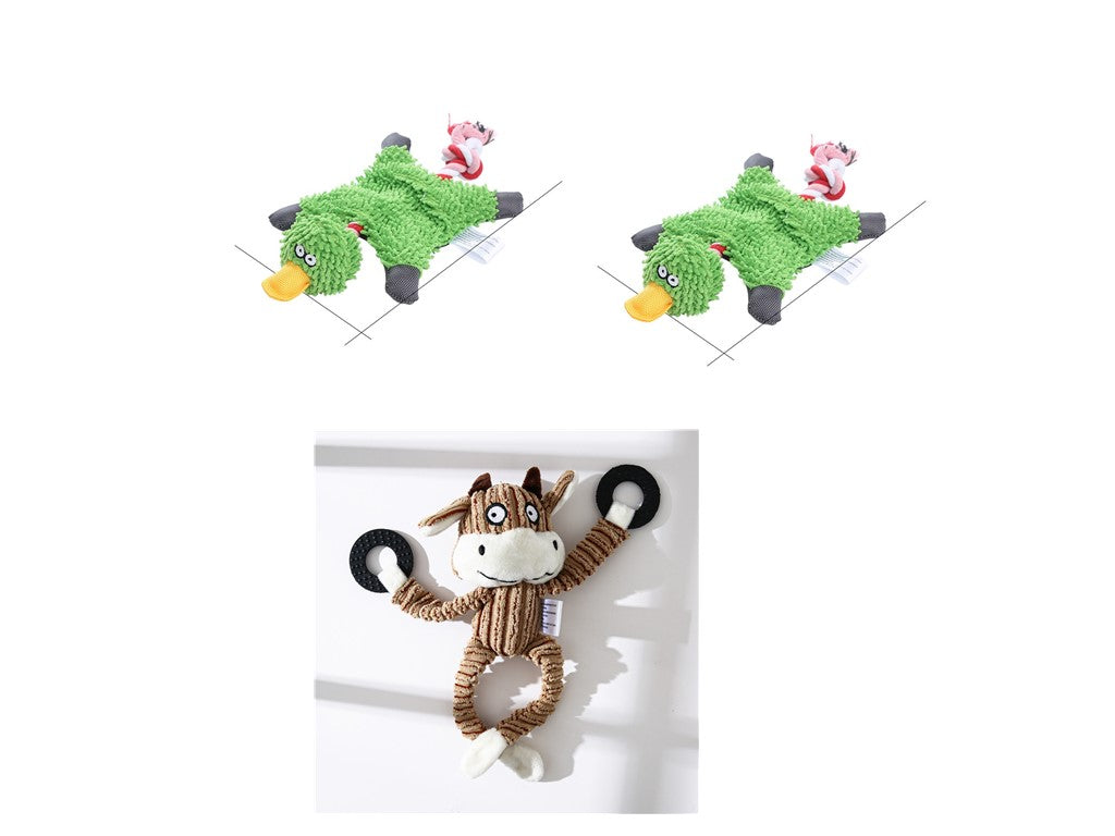 Pet Donkey Shape Corduroy Chew Toy