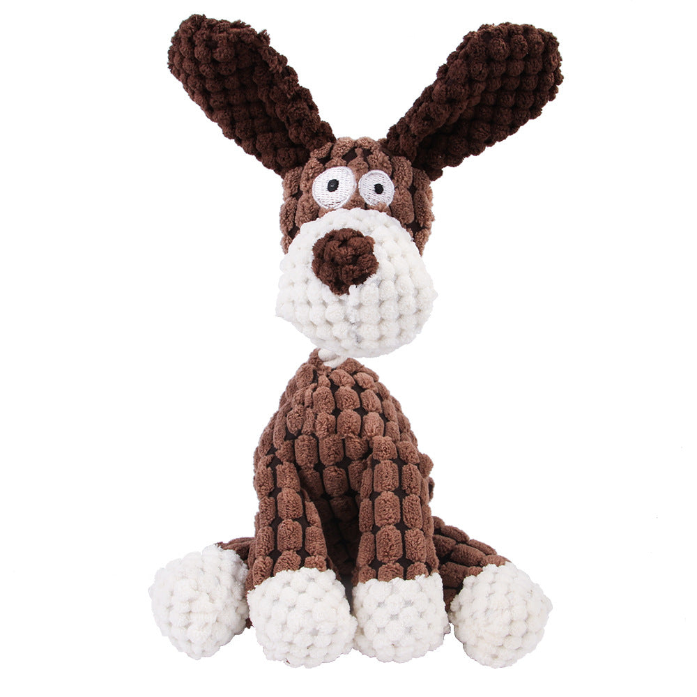 Pet Donkey Shape Corduroy Chew Toy
