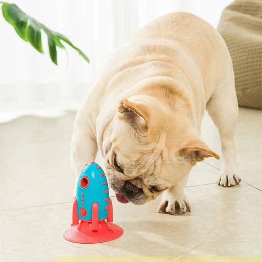 Pet Dog Bite-resistant Rocket Leaking Food Toy