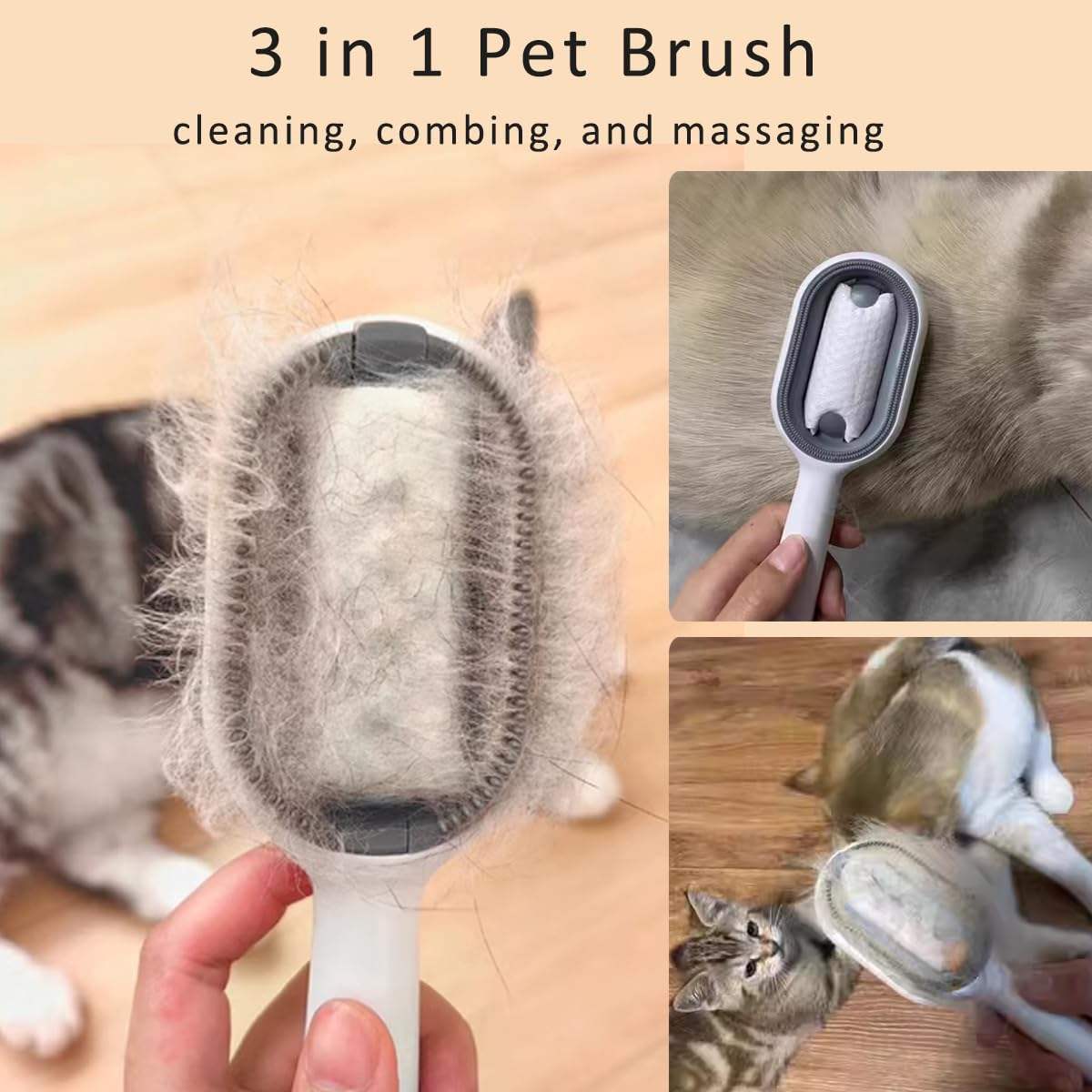 4 In-1 Double-Sided Sticky Brush With Water Tank