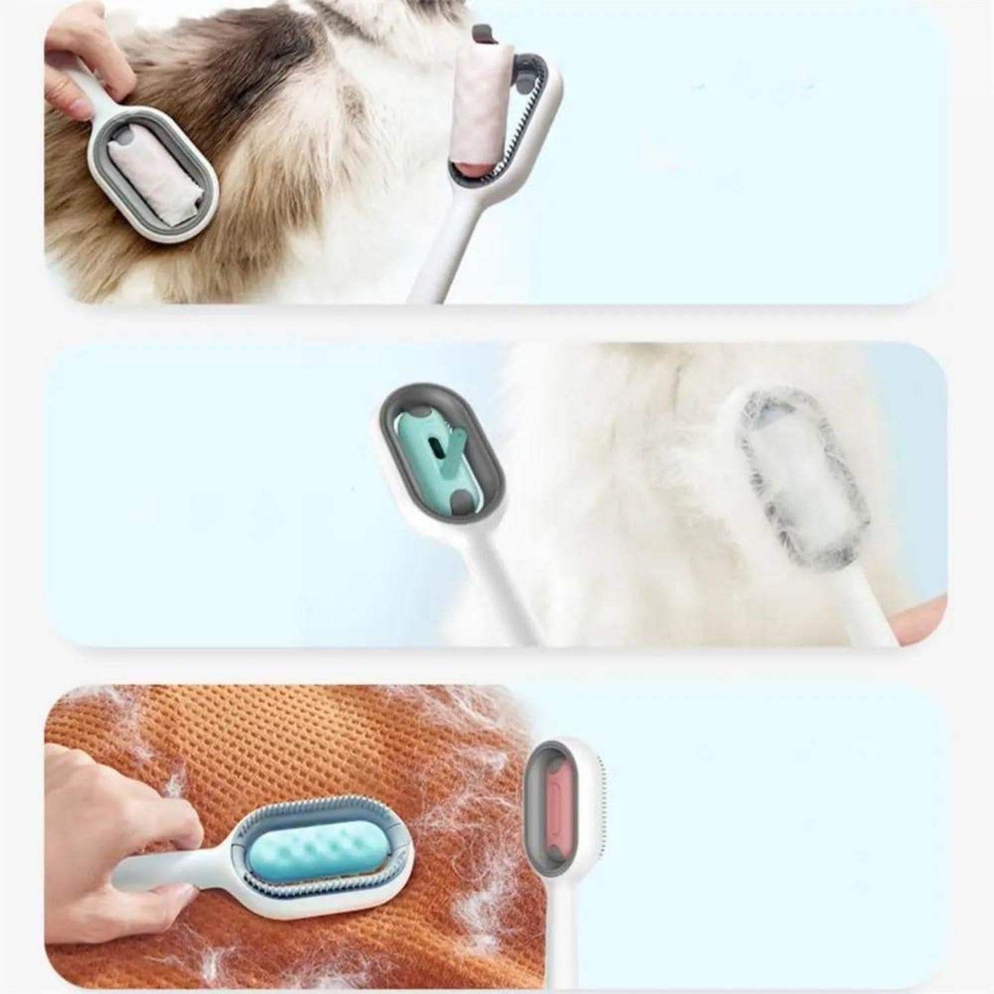 4 In-1 Double-Sided Sticky Brush With Water Tank