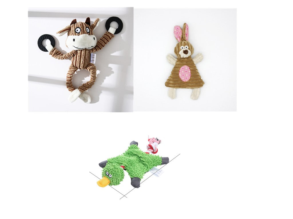 Pet Donkey Shape Corduroy Chew Toy