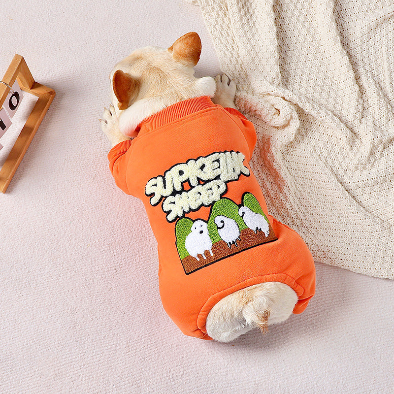 Pet Winter Padded Thickened Four-legged Shirt