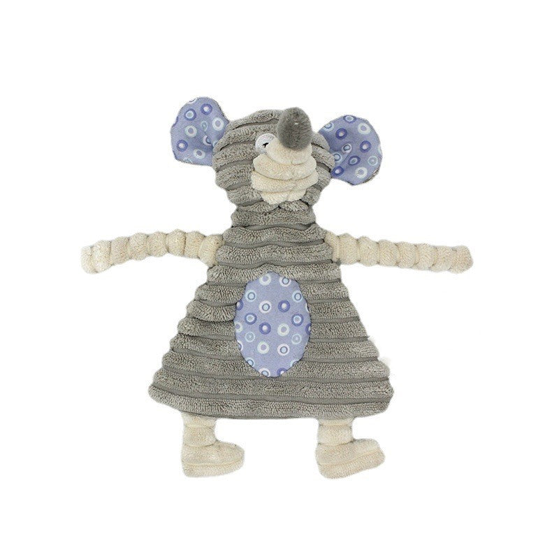Pet Donkey Shape Corduroy Chew Toy