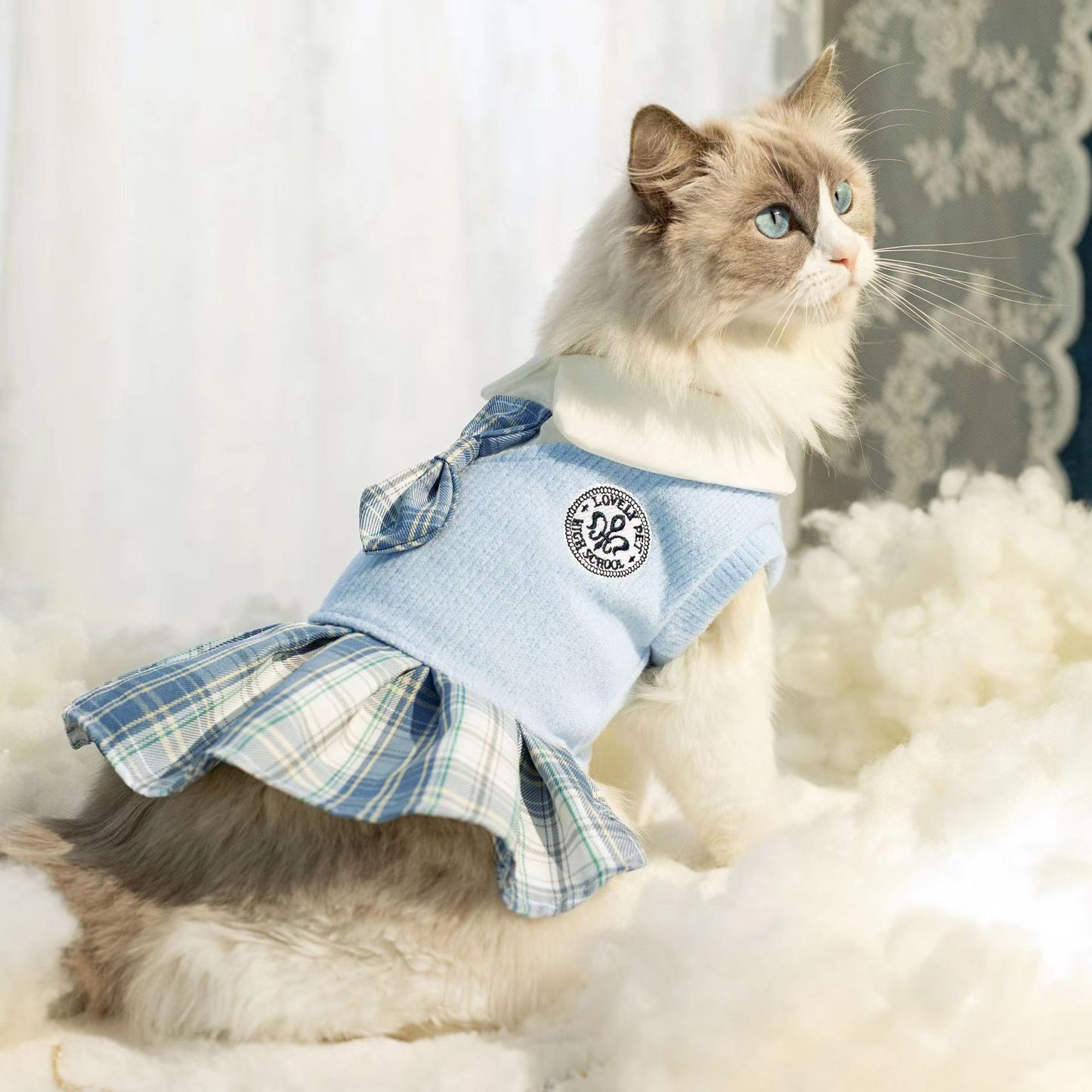 Pet Lovely Checkered Tartan Skirt
