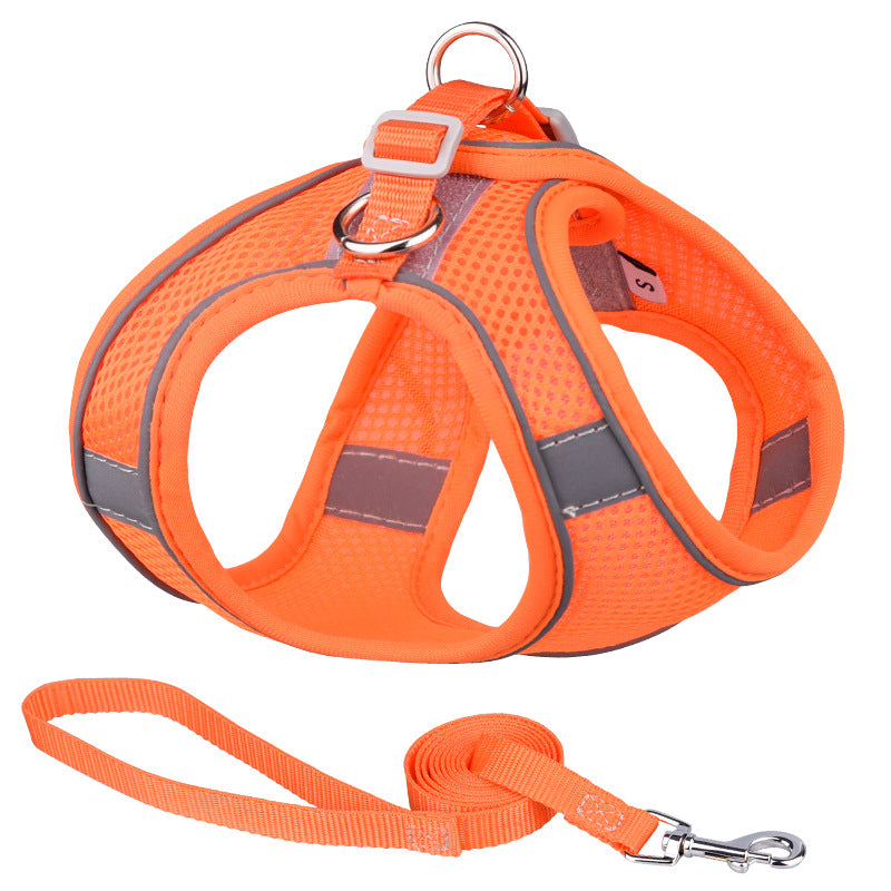 Breathable Vest-style Dog Hand Holding Leash