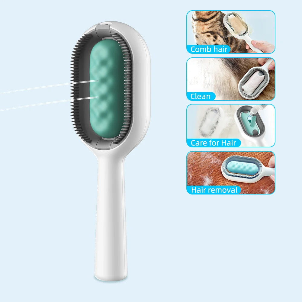 4 In-1 Double-Sided Sticky Brush With Water Tank