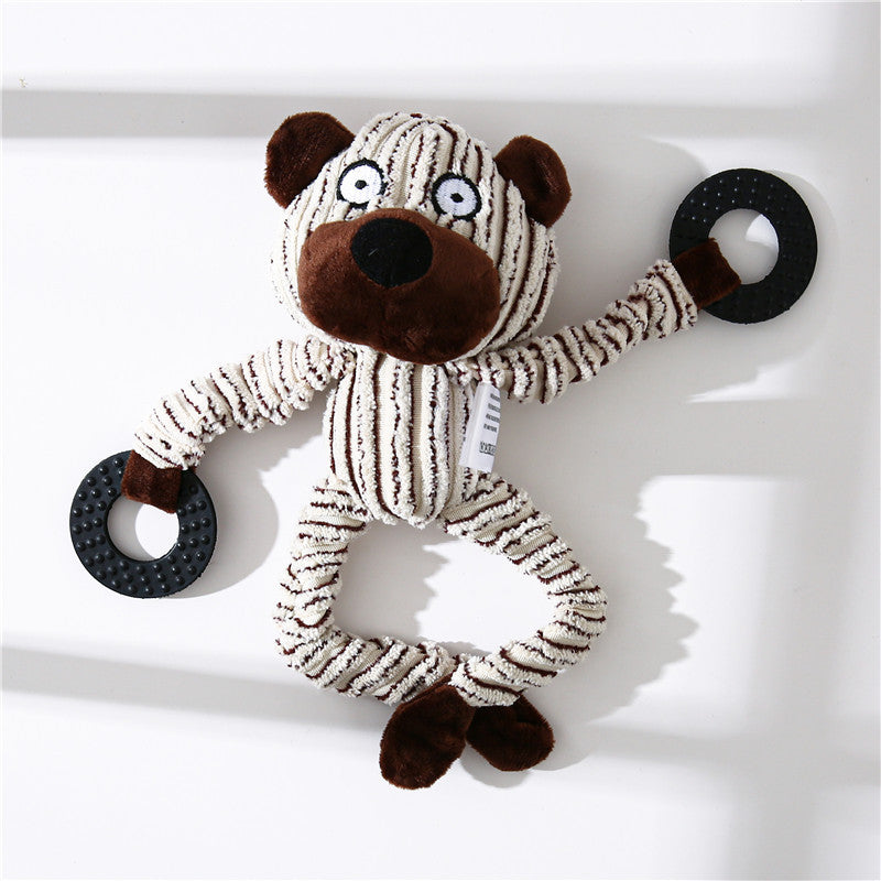 Pet Donkey Shape Corduroy Chew Toy