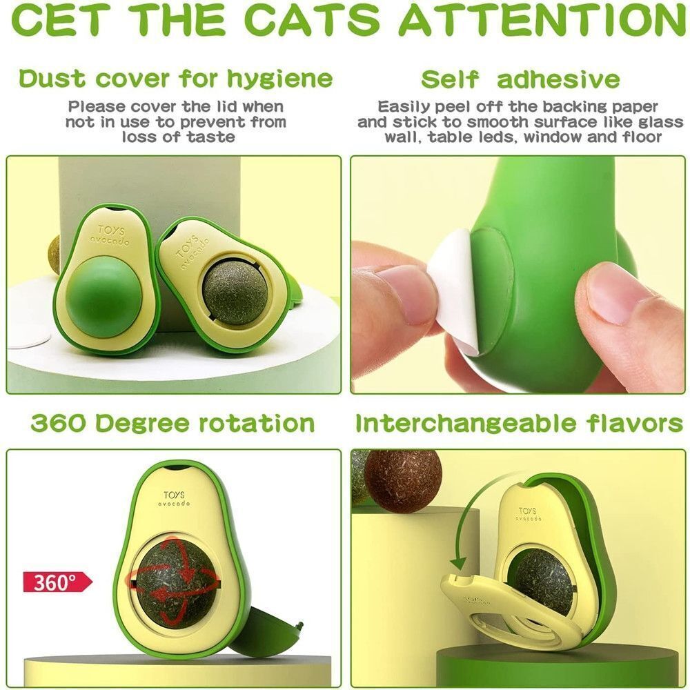 Cute Avocado Catnip Mini Cat Treat Toys