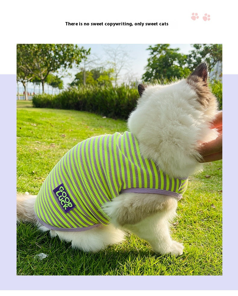 Pet Cool Breathable Stripes Vest