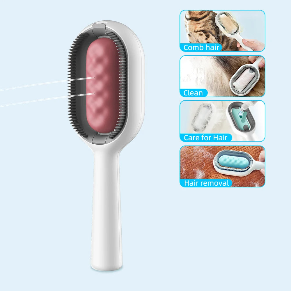 4 In-1 Double-Sided Sticky Brush With Water Tank
