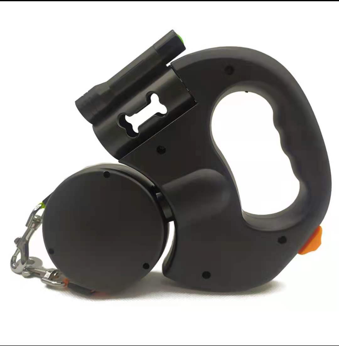 Retractable 360 Swivel Double Leash With Light