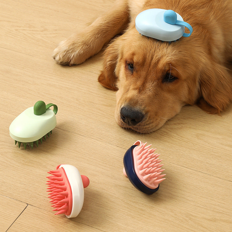 Handheld Silicone Pets Shower Massage Brush