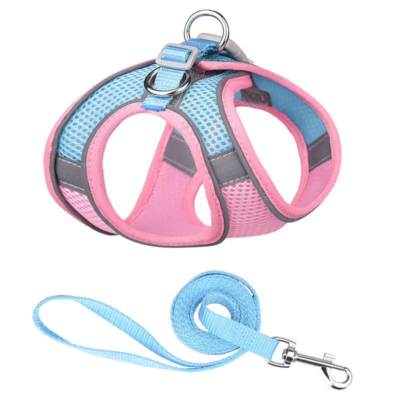 Breathable Vest-style Dog Hand Holding Leash