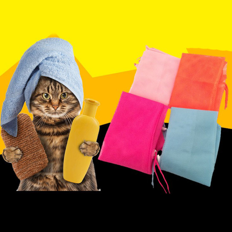 Adjustable Pet Shower Mesh Bag