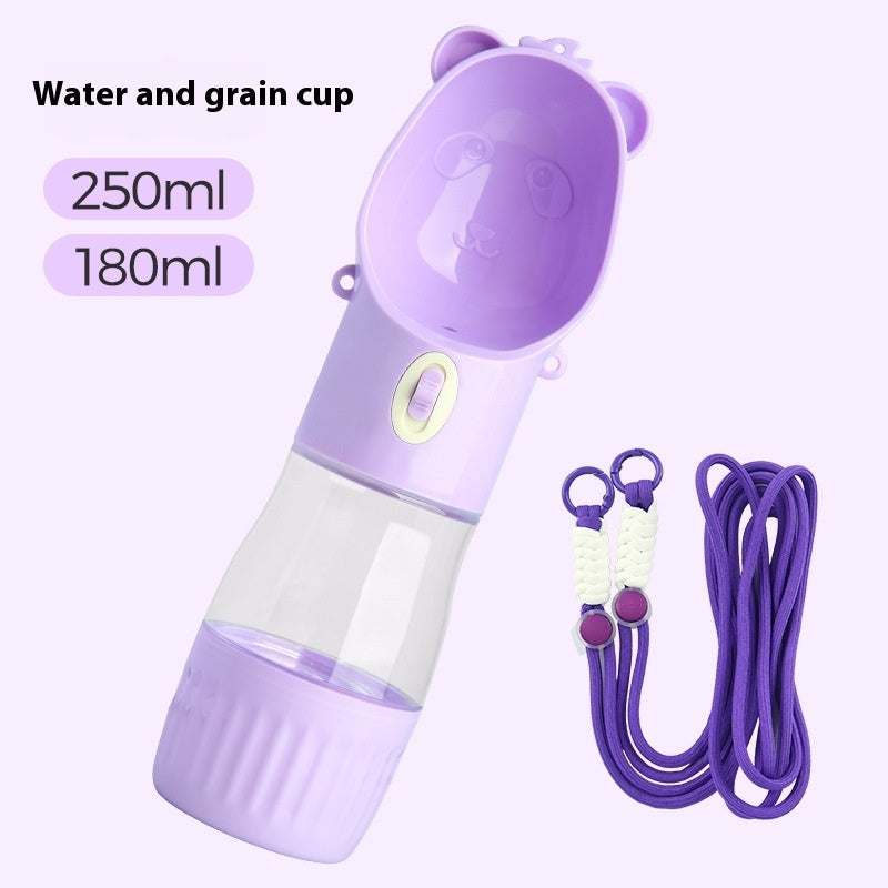 2 In 1 Portable Dog Water Bottle With Food Container