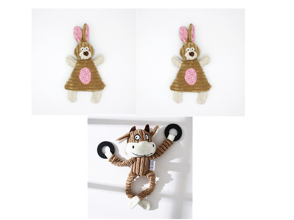 Pet Donkey Shape Corduroy Chew Toy