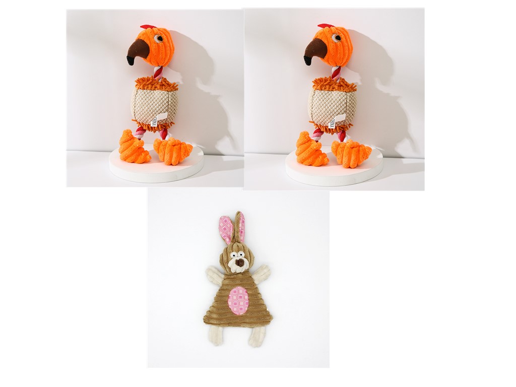 Pet Donkey Shape Corduroy Chew Toy