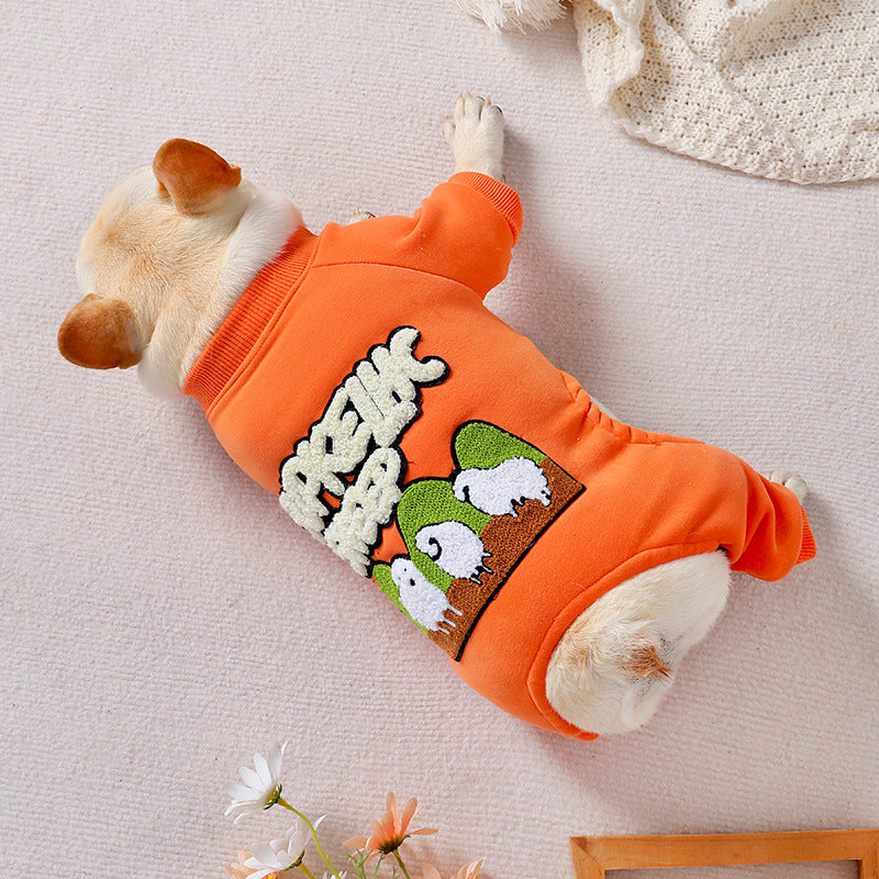 Pet Winter Padded Thickened Four-legged Shirt