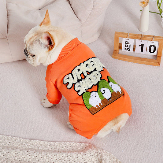 Pet Winter Padded Thickened Four-legged Shirt