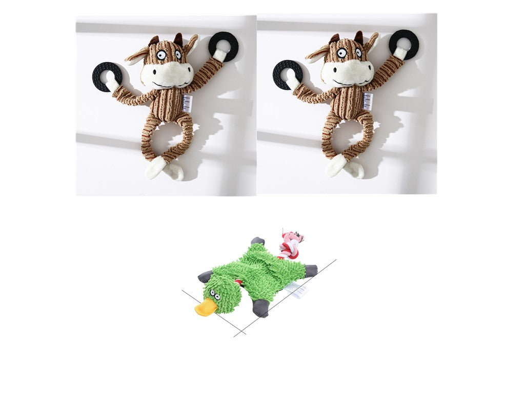 Pet Donkey Shape Corduroy Chew Toy