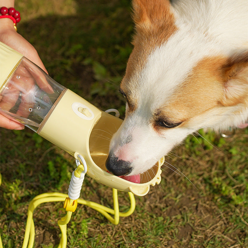 2 In 1 Portable Dog Water Bottle With Food Container