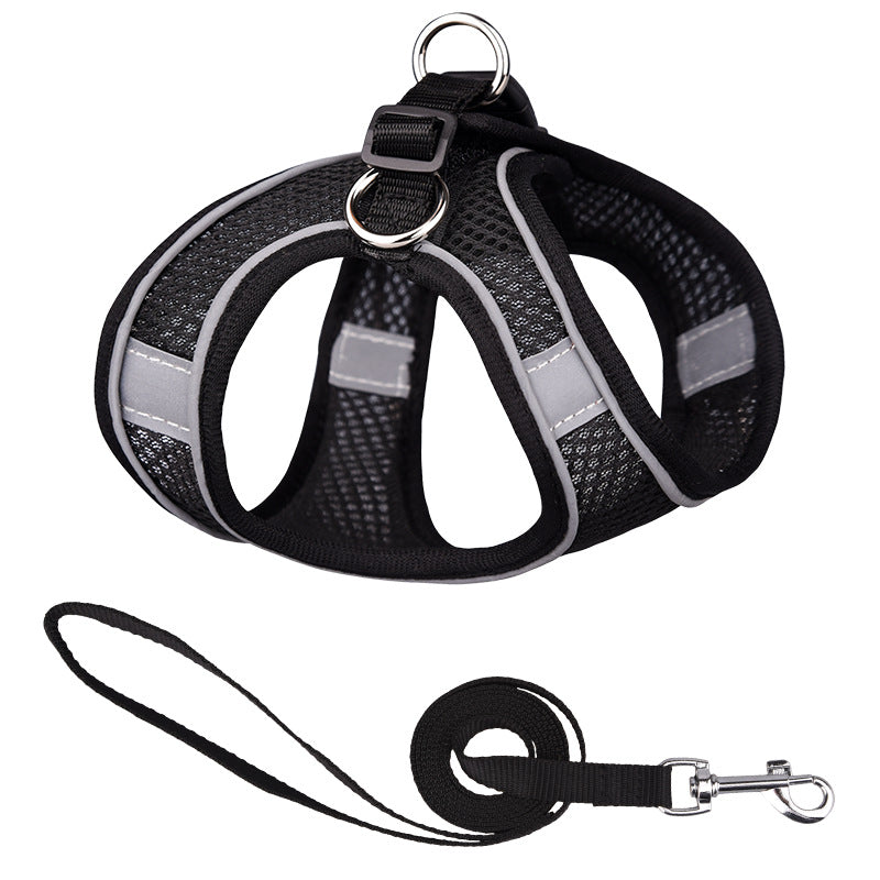 Breathable Vest-style Dog Hand Holding Leash