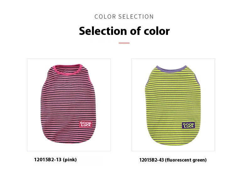 Pet Cool Breathable Stripes Vest