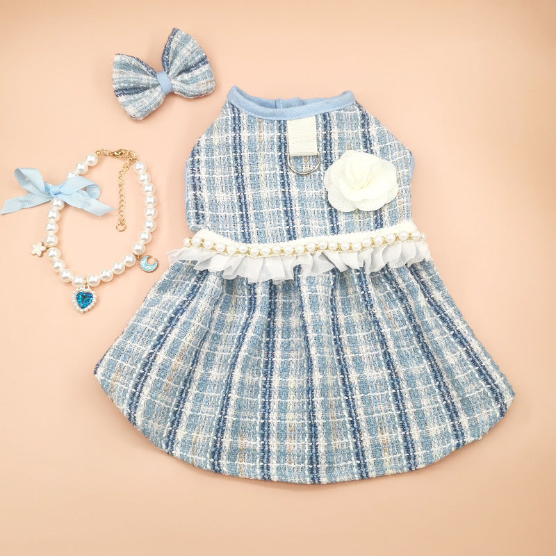 Pet Cute Barbie Skirt Dress With Necklace