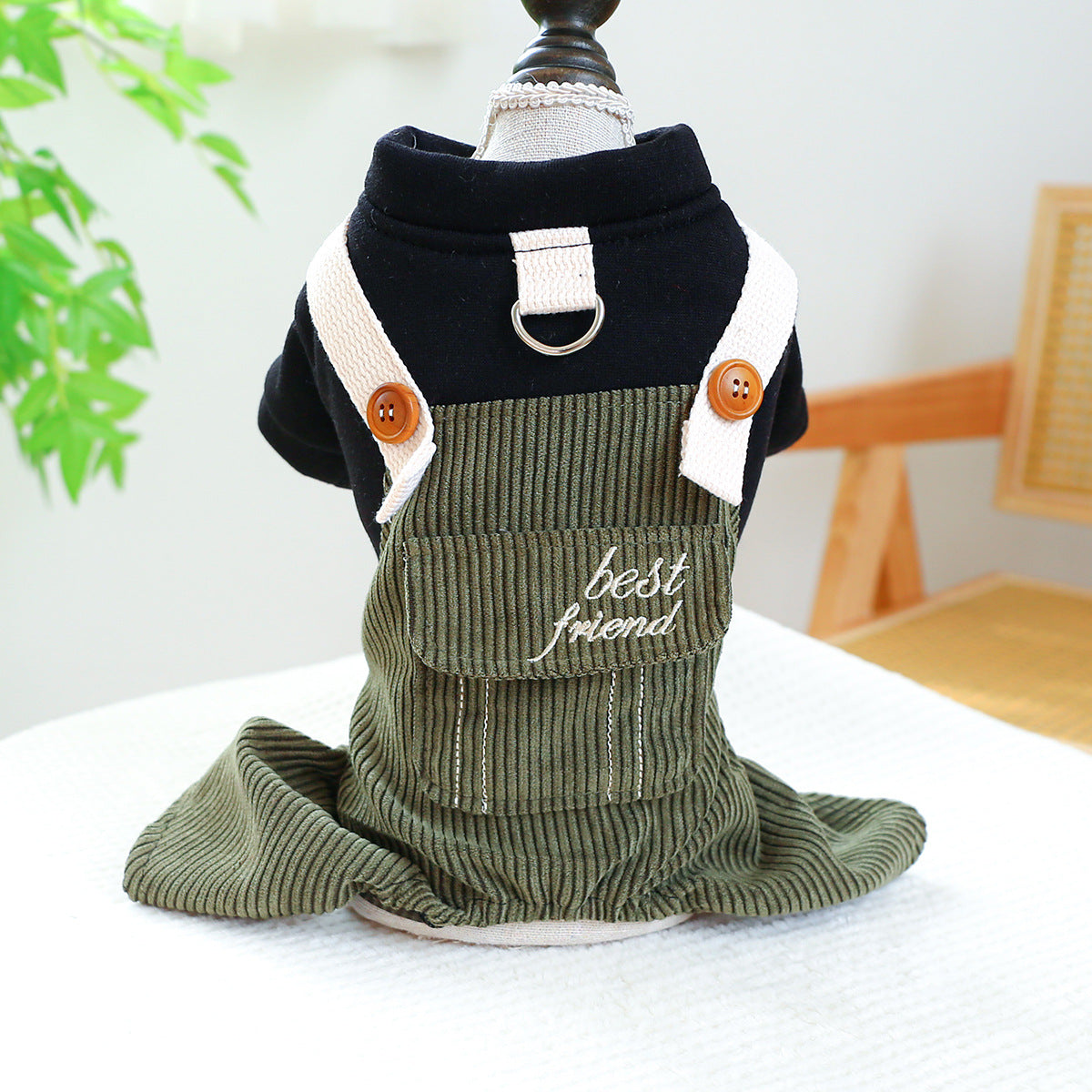 Pet Corduroy Best Friend Ring Dog Suit