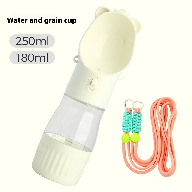 2 In 1 Portable Dog Water Bottle With Food Container