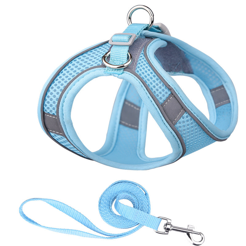 Breathable Vest-style Dog Hand Holding Leash