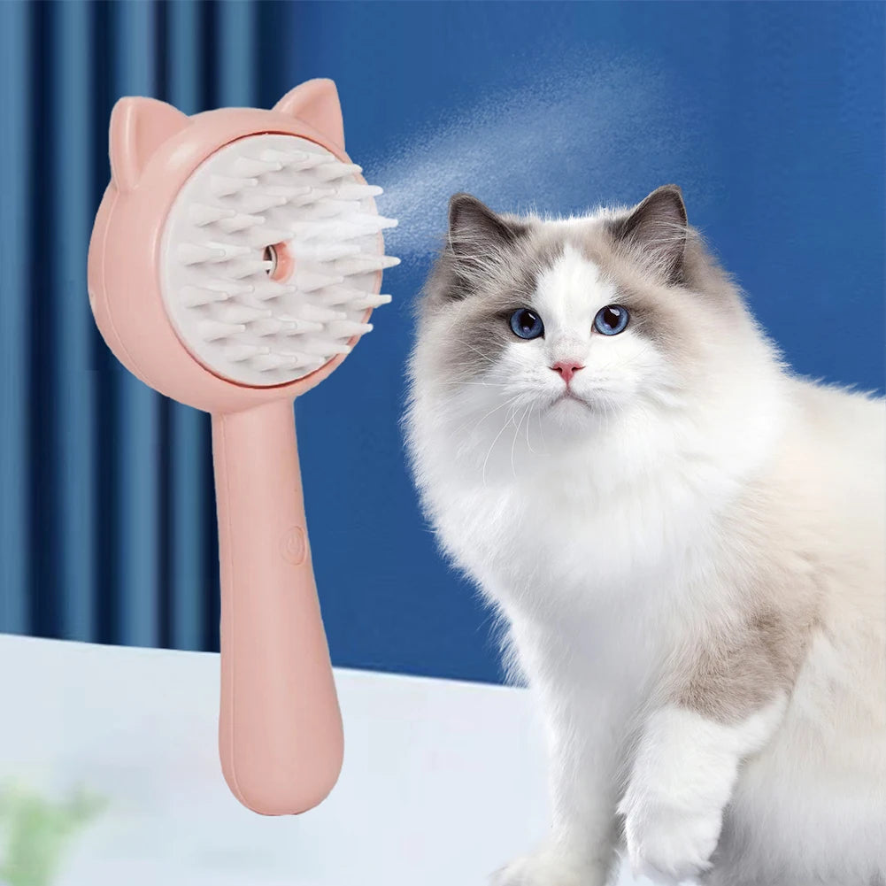 Multifunctional Kitty Slicker Brush With Mist