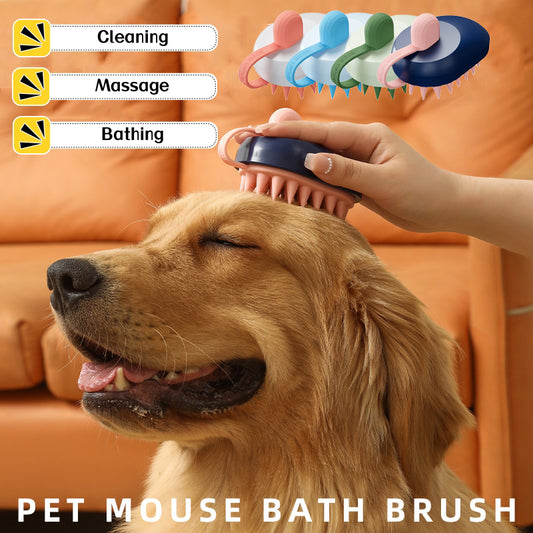 Handheld Silicone Pets Shower Massage Brush