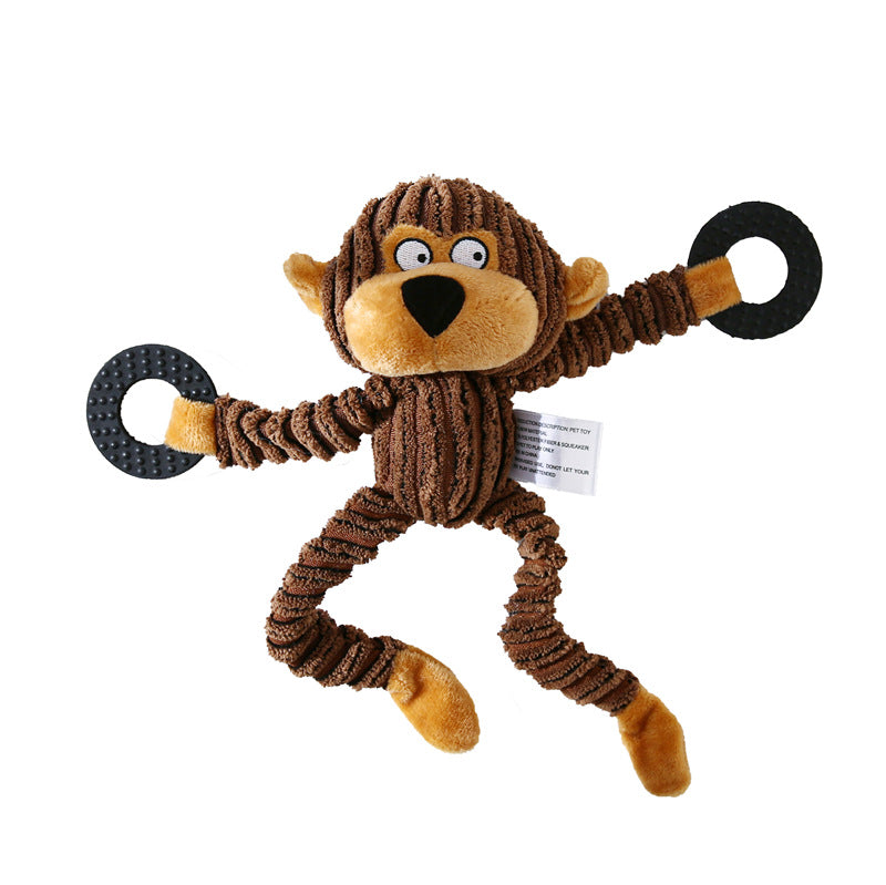 Pet Donkey Shape Corduroy Chew Toy