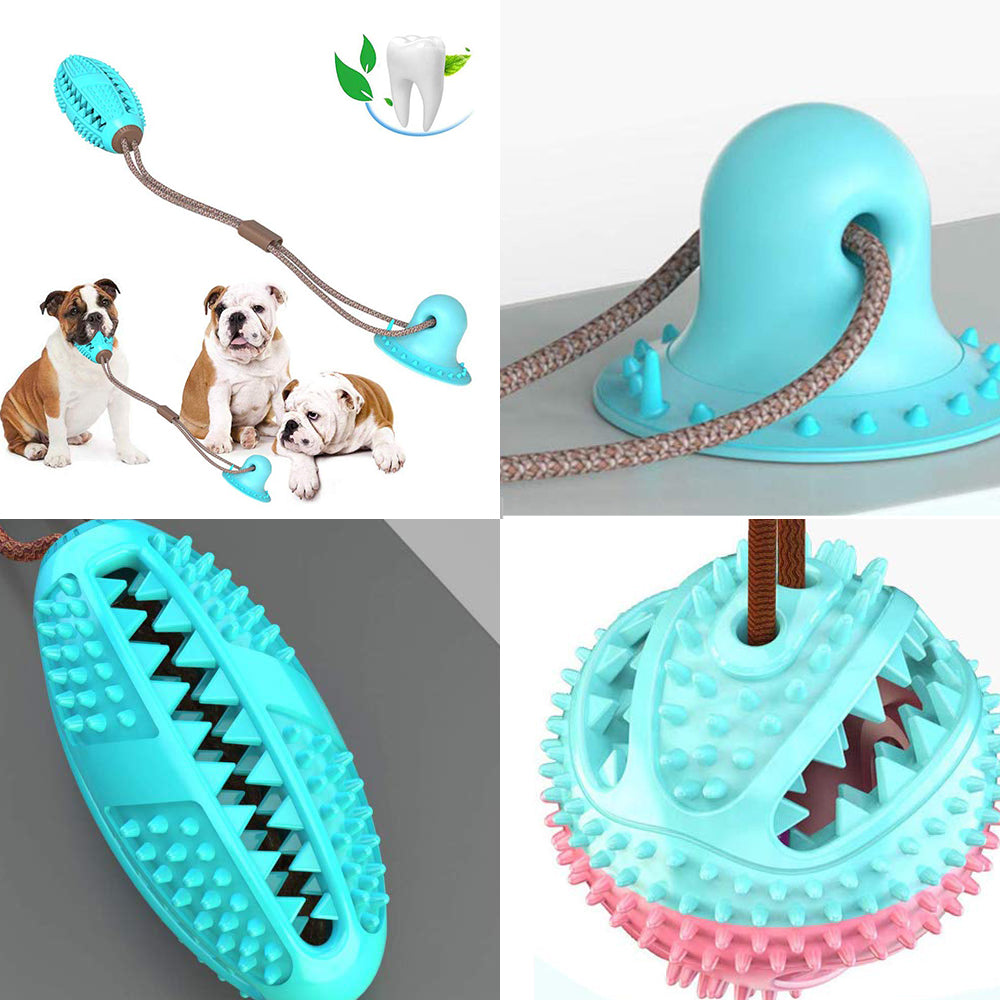 Silicone Dog Interactive Tug Ball Toy
