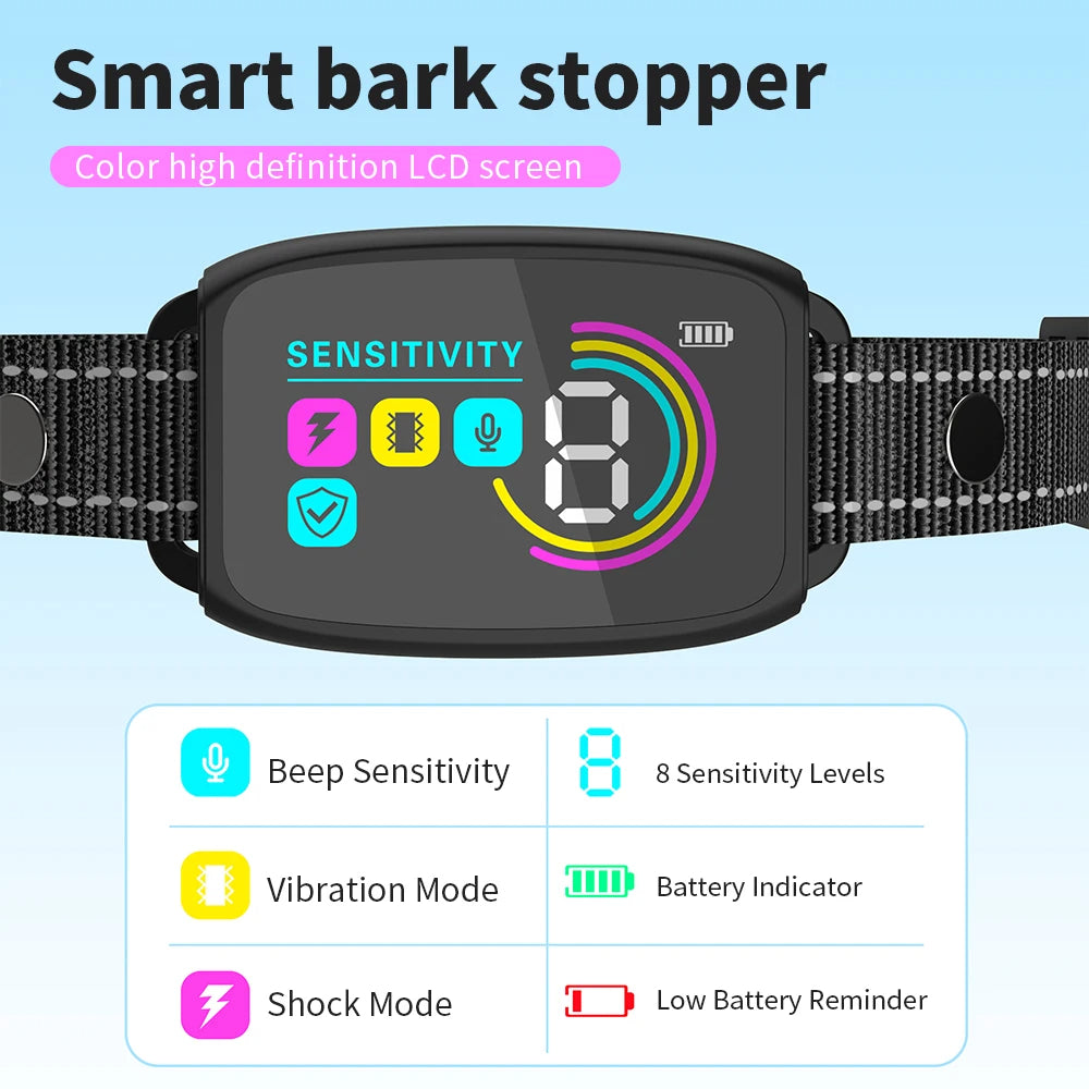 Rechargeable Smart Automatic Anti Barking Dog Collar