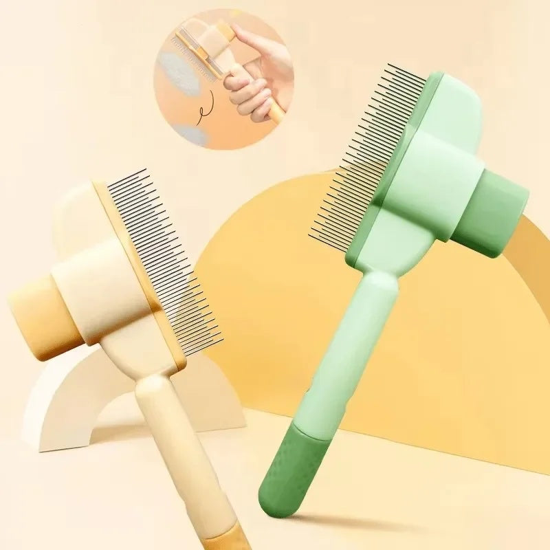 One-Click Hair Removal Pet Grooming Brush
