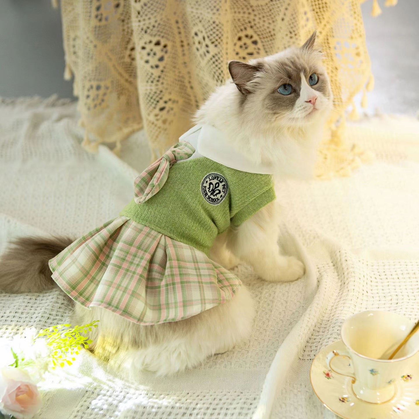 Pet Lovely Checkered Tartan Skirt