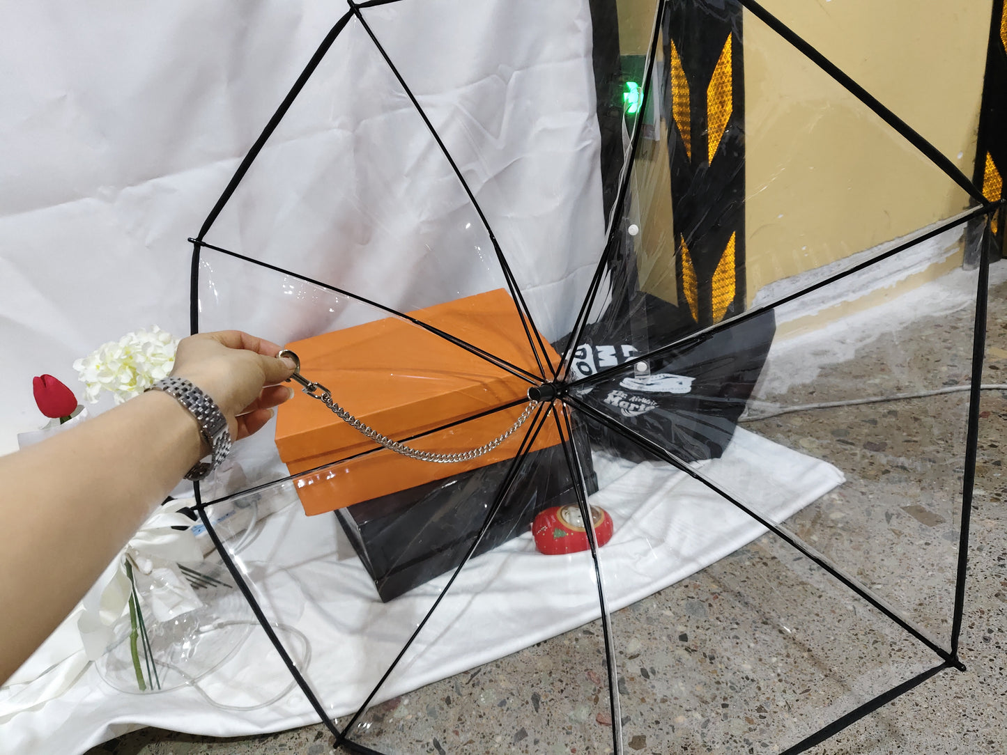 Transparent Adjustable Pet C Type Umbrella