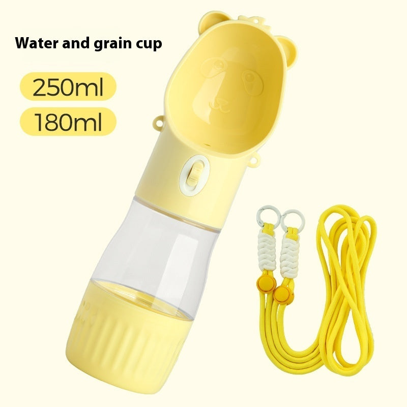 2 In 1 Portable Dog Water Bottle With Food Container