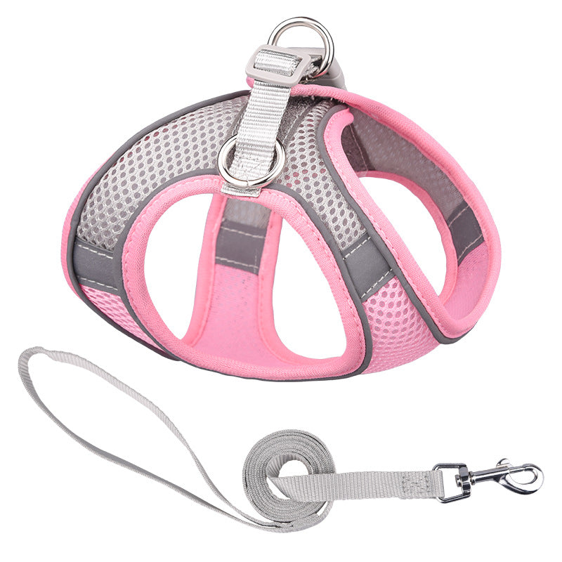 Breathable Vest-style Dog Hand Holding Leash