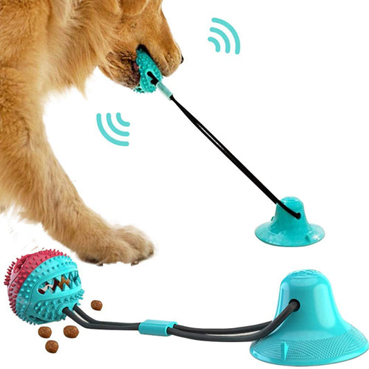 Silicone Dog Interactive Tug Ball Toy