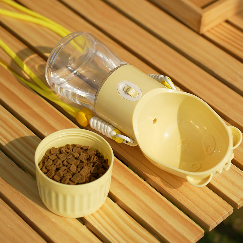 2 In 1 Portable Dog Water Bottle With Food Container