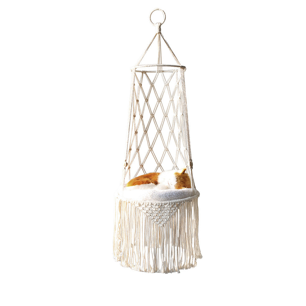 Macrame Pet Hanging Swing Bed
