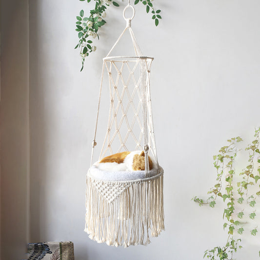 Macrame Pet Hanging Swing Bed